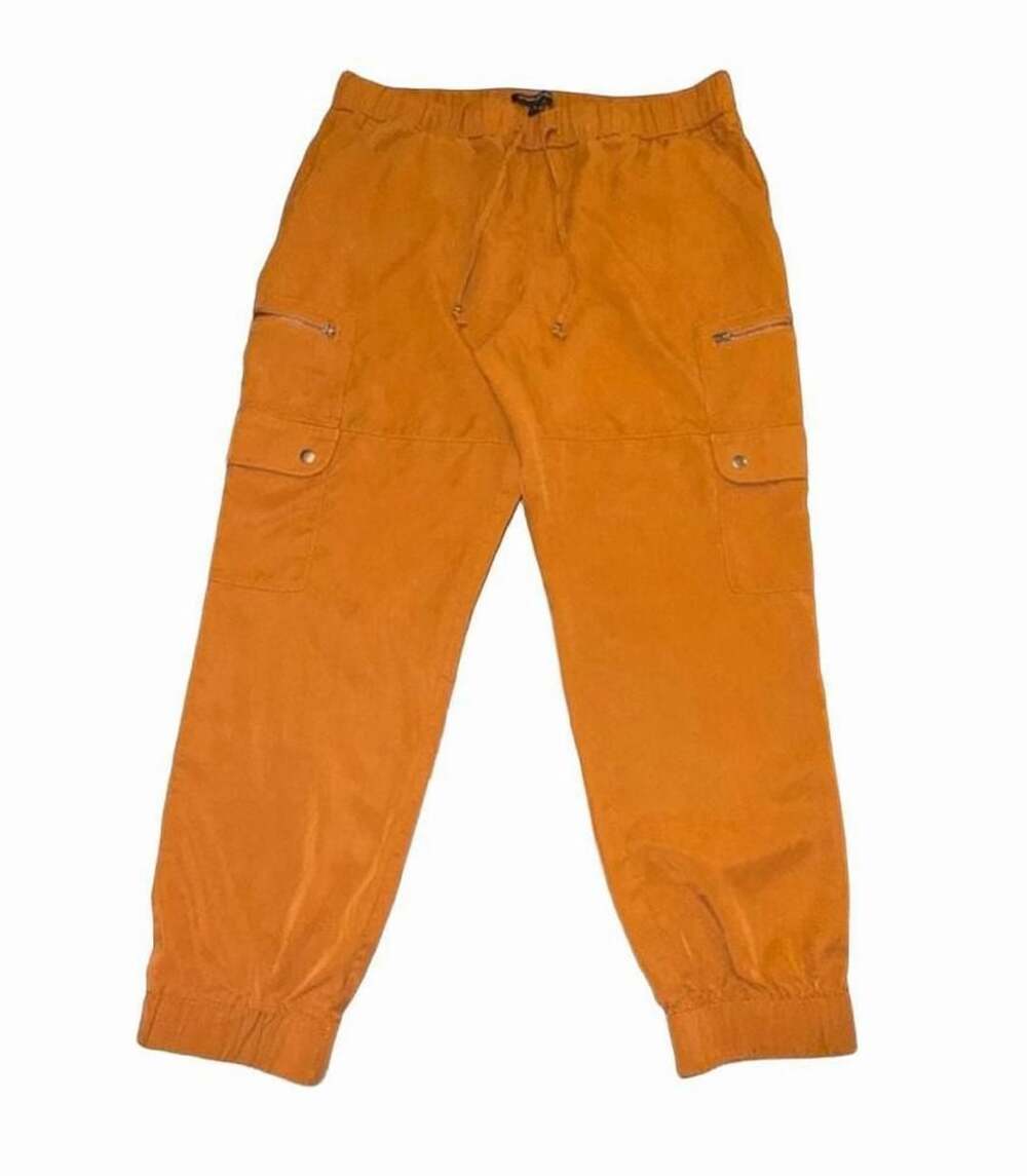 Banana Republic Cargo Jogger Pants Size L Orange Lyocell